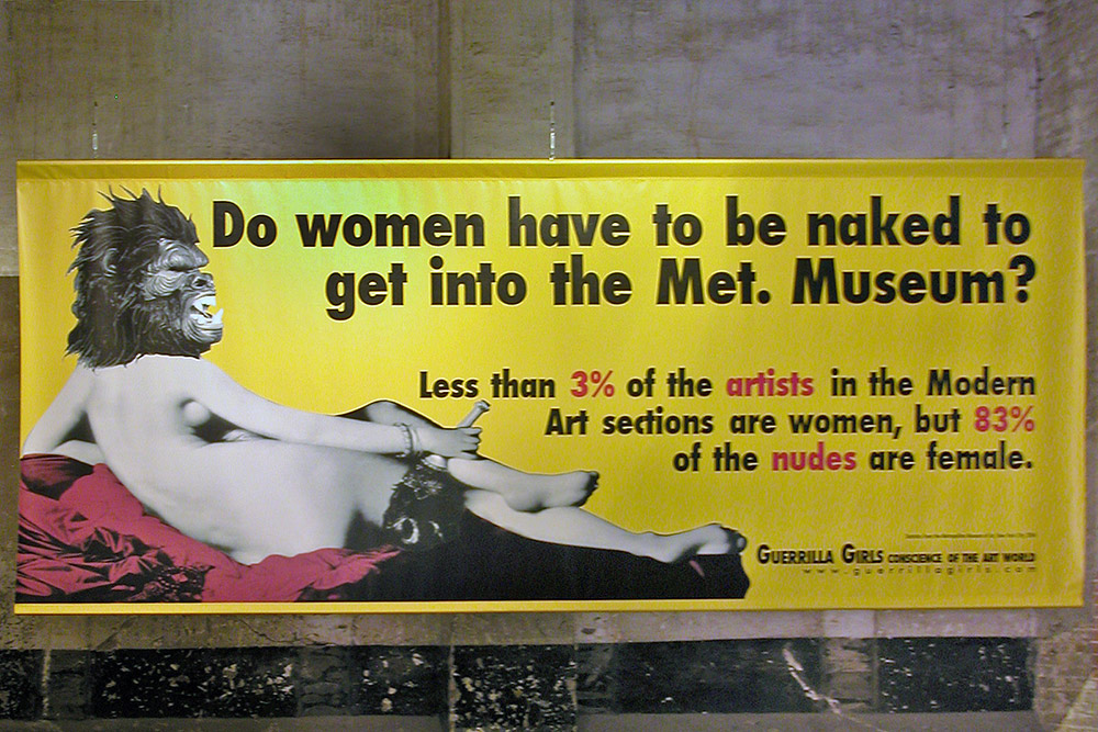 Pannello Guerrilla Girls Impulsi Creativi https://www.impulsicreativi.it/